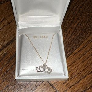 Gold Crown Necklace